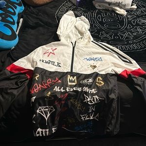Stylish graffiti windbreaker